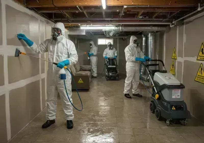 Basement Moisture Removal and Structural Drying process in Mountain Village, CO